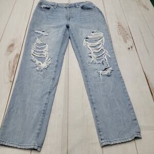 Pistola Presley high rise relaxed roller jeans ripped distressed